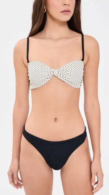 Hunza G Delphine Bikini Set Black/Polka Dot | Thumbnail 2 Hunza G Delphine Bikini Set Black/Polka Dot | Thumbnail 2