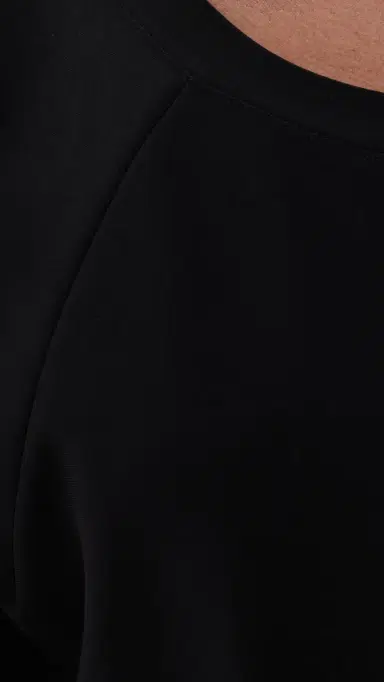 Norma Kamali Cap Sleeve Bomber Bodysuit Black | Thumbnail 6 Norma Kamali Cap Sleeve Bomber Bodysuit Black | Thumbnail 6