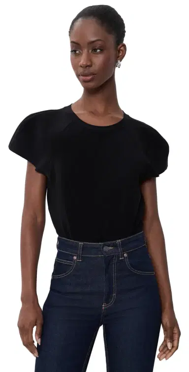 Norma Kamali Cap Sleeve Bomber Bodysuit Black | Thumbnail 1 Norma Kamali Cap Sleeve Bomber Bodysuit Black | Thumbnail 1