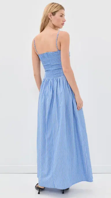 Faithfull Portlligat Maxi Dress Joao Stripe Azulejo Blue | Thumbnail 3 Faithfull Portlligat Maxi Dress Joao Stripe Azulejo Blue | Thumbnail 3