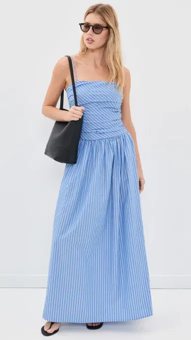 Faithfull Portlligat Maxi Dress Joao Stripe Azulejo Blue | Thumbnail 5 Faithfull Portlligat Maxi Dress Joao Stripe Azulejo Blue | Thumbnail 5