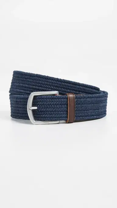 Polo Ralph Lauren 34mm Braided tretch Belt Navy | Thumbnail 2 Polo Ralph Lauren 34mm Braided tretch Belt Navy | Thumbnail 2