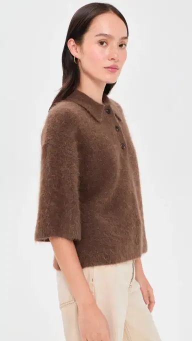 Pistola Nadya Alpaca Blend Boxy Polo Sweater Roche | Thumbnail 4 Pistola Nadya Alpaca Blend Boxy Polo Sweater Roche | Thumbnail 4