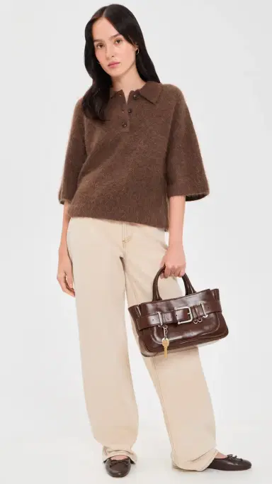 Pistola Nadya Alpaca Blend Boxy Polo Sweater Roche | Thumbnail 5 Pistola Nadya Alpaca Blend Boxy Polo Sweater Roche | Thumbnail 5