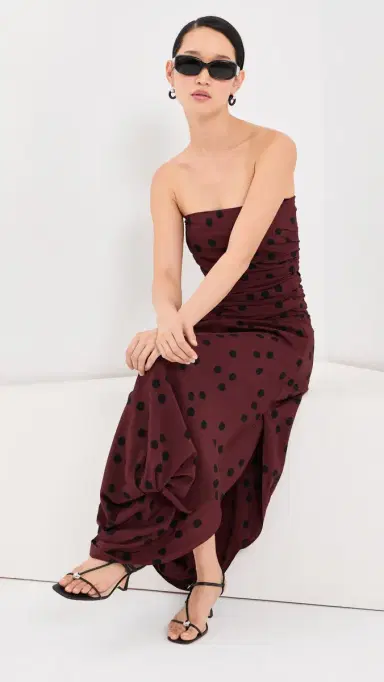 Proenza Schouler Nayara Dress Espresso Multi | Thumbnail 5 Proenza Schouler Nayara Dress Espresso Multi | Thumbnail 5