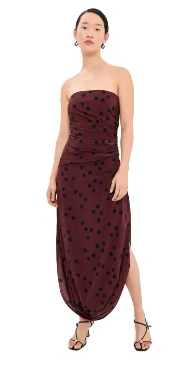 Proenza Schouler Nayara Dress Espresso Multi | Thumbnail 1 Proenza Schouler Nayara Dress Espresso Multi | Thumbnail 1