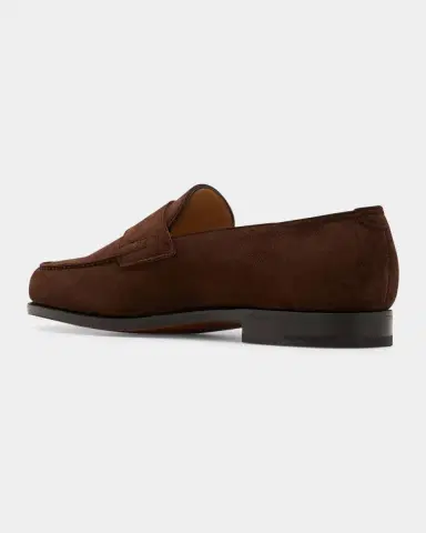 John Lobb Men's Lopez Suede Penny Loafers | Thumbnail 4 John Lobb Men's Lopez Suede Penny Loafers | Thumbnail 4