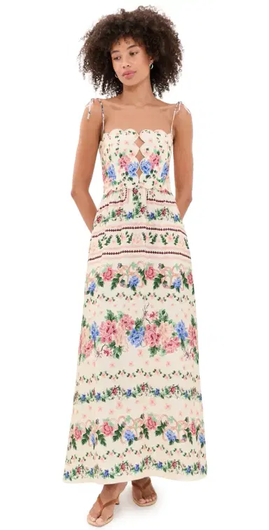 Agua Bendita Julia Ivy Maxi Dress ulticolor | Thumbnail 1 Agua Bendita Julia Ivy Maxi Dress ulticolor | Thumbnail 1