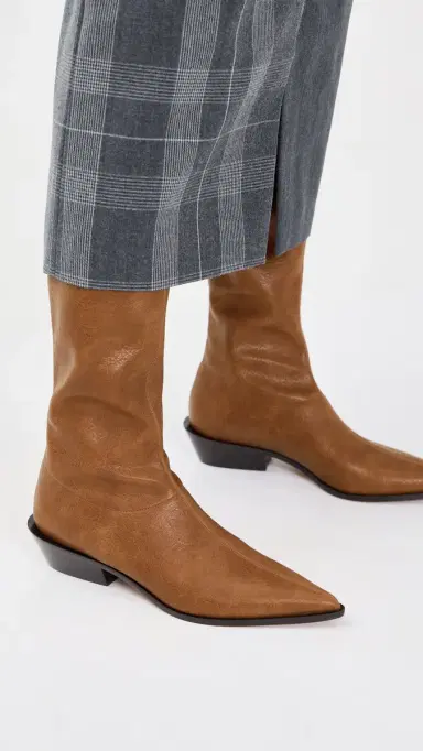Tibi Bronson Faux Leather Boots Cognac | Thumbnail 3 Tibi Bronson Faux Leather Boots Cognac | Thumbnail 3