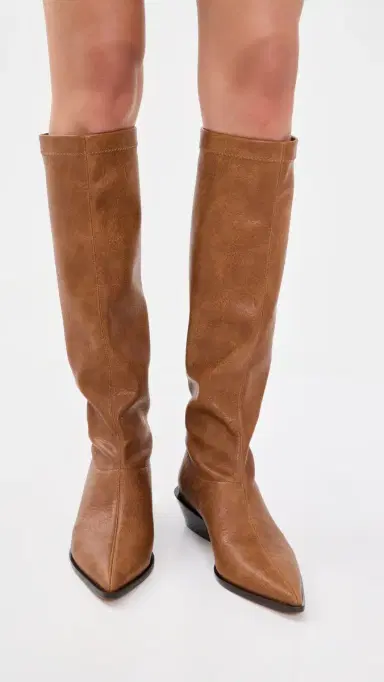 Tibi Bronson Faux Leather Boots Cognac | Thumbnail 4 Tibi Bronson Faux Leather Boots Cognac | Thumbnail 4