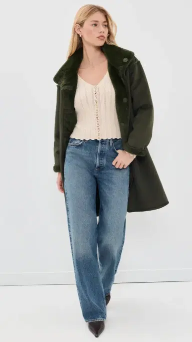 Velvet Faux Suede Yves Coat Hunter Green | Thumbnail 6 Velvet Faux Suede Yves Coat Hunter Green | Thumbnail 6