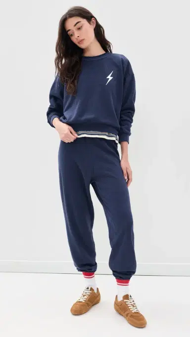 Aviator Nation Bolt titch weatpants Navy/White | Thumbnail 2 Aviator Nation Bolt titch weatpants Navy/White | Thumbnail 2