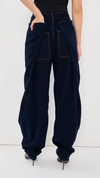 Tibi Aleda Denim Jeans Indigo | Thumbnail 4 Tibi Aleda Denim Jeans Indigo | Thumbnail 4