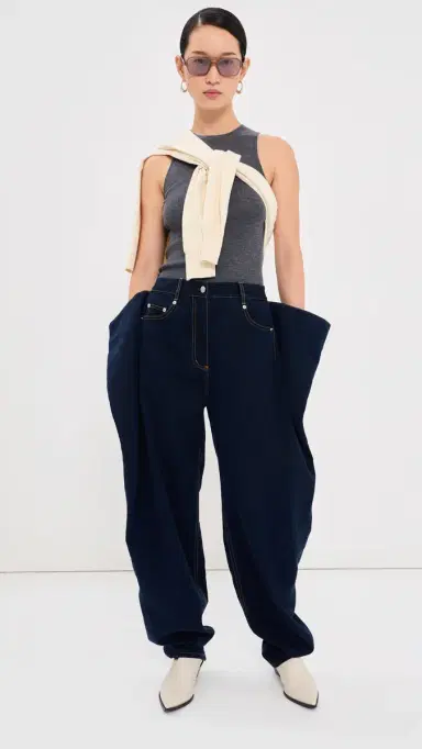 Tibi Aleda Denim Jeans Indigo | Thumbnail 6 Tibi Aleda Denim Jeans Indigo | Thumbnail 6