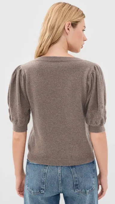 Ulla Johnson Reina uff Cashmere Top Driftwood | Thumbnail 3 Ulla Johnson Reina uff Cashmere Top Driftwood | Thumbnail 3
