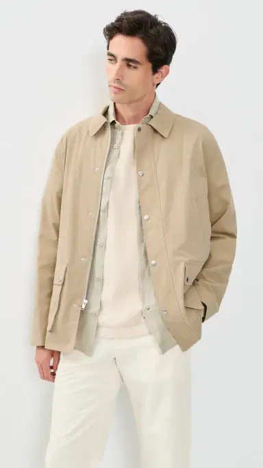 Vince Lightweight Barn Jacket Beige | Thumbnail 2 Vince Lightweight Barn Jacket Beige | Thumbnail 2