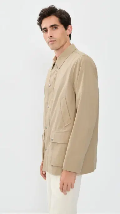 Vince Lightweight Barn Jacket Beige | Thumbnail 4 Vince Lightweight Barn Jacket Beige | Thumbnail 4