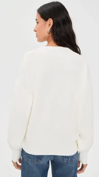 Pistola Nika Heavyweight V Neck Sweater White | Thumbnail 4 Pistola Nika Heavyweight V Neck Sweater White | Thumbnail 4