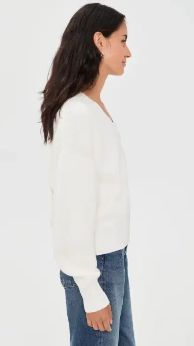 Pistola Nika Heavyweight V Neck Sweater White | Thumbnail 5 Pistola Nika Heavyweight V Neck Sweater White | Thumbnail 5