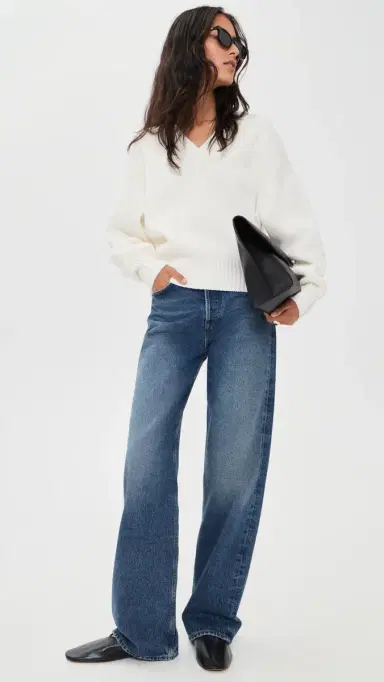 Pistola Nika Heavyweight V Neck Sweater White | Thumbnail 6 Pistola Nika Heavyweight V Neck Sweater White | Thumbnail 6