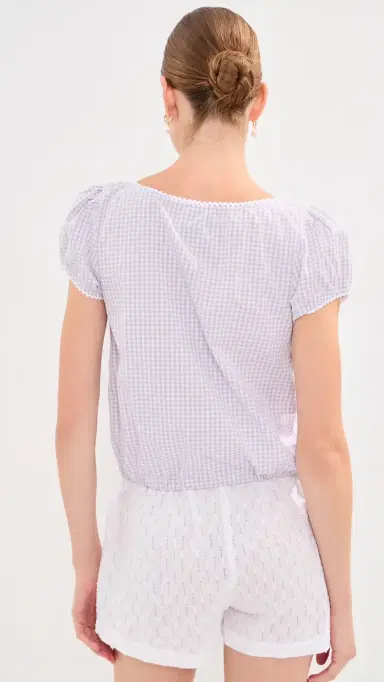 LE BOP Babydoll Blouse ilac Gingham | Thumbnail 3 LE BOP Babydoll Blouse ilac Gingham | Thumbnail 3