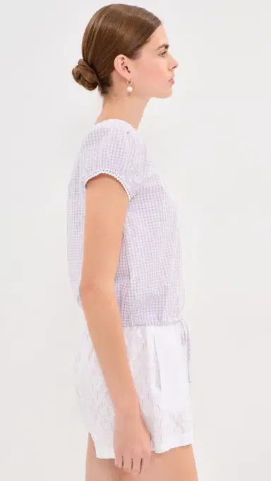 LE BOP Babydoll Blouse ilac Gingham | Thumbnail 4 LE BOP Babydoll Blouse ilac Gingham | Thumbnail 4