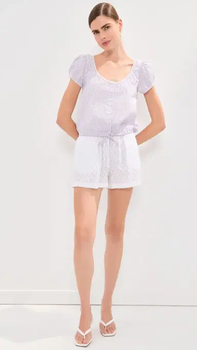 LE BOP Babydoll Blouse ilac Gingham | Thumbnail 5 LE BOP Babydoll Blouse ilac Gingham | Thumbnail 5