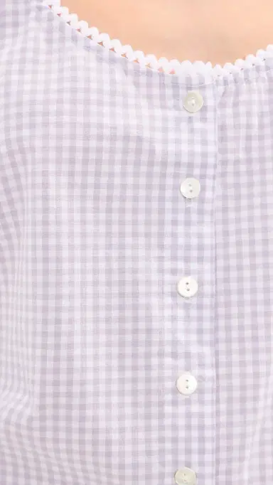 LE BOP Babydoll Blouse ilac Gingham | Thumbnail 6 LE BOP Babydoll Blouse ilac Gingham | Thumbnail 6