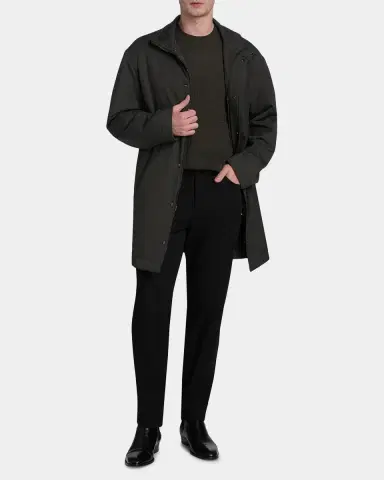 Emporio Armani Men's Lightweight Down Car Coat | Thumbnail 2 Emporio Armani Men's Lightweight Down Car Coat | Thumbnail 2