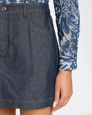 Ramy Brook June Butterfly Burnout & Denim Mini Dress | Thumbnail 5 Ramy Brook June Butterfly Burnout & Denim Mini Dress | Thumbnail 5