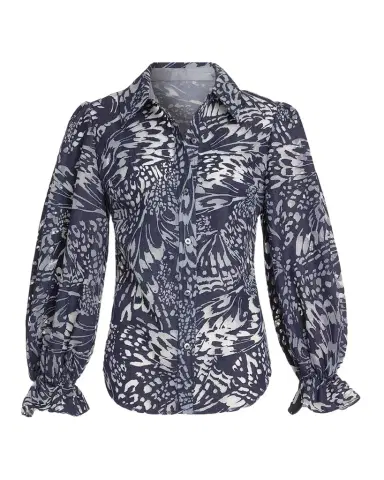 Ramy Brook Joy Blouson-Sleeve Butterfly Burnout Blouse | Thumbnail 1 Ramy Brook Joy Blouson-Sleeve Butterfly Burnout Blouse | Thumbnail 1