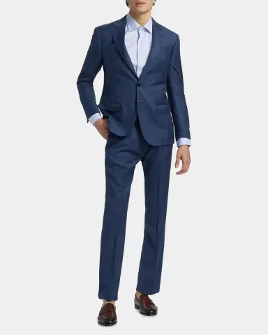 Emporio Armani Men's Micro-Plaid Wool-Blend Suit | Thumbnail 2 Emporio Armani Men's Micro-Plaid Wool-Blend Suit | Thumbnail 2