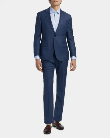 Emporio Armani Men's Micro-Plaid Wool-Blend Suit | Thumbnail 4 Emporio Armani Men's Micro-Plaid Wool-Blend Suit | Thumbnail 4