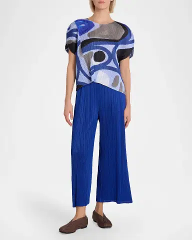 Issey Miyake Roll Printed Plisse Short-Sleeve Top | Thumbnail 2 Issey Miyake Roll Printed Plisse Short-Sleeve Top | Thumbnail 2