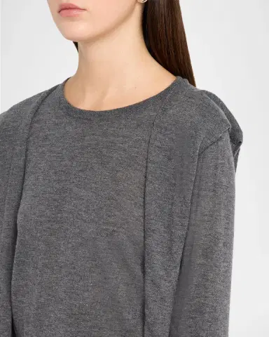 Autumn Cashmere Cashmere Draped Crewneck Sweater | Thumbnail 5 Autumn Cashmere Cashmere Draped Crewneck Sweater | Thumbnail 5