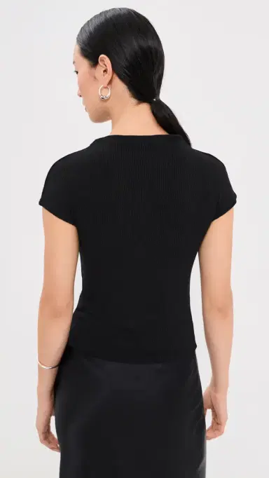 Sablyn Karlie lit Neck Tee Black | Thumbnail 3 Sablyn Karlie lit Neck Tee Black | Thumbnail 3