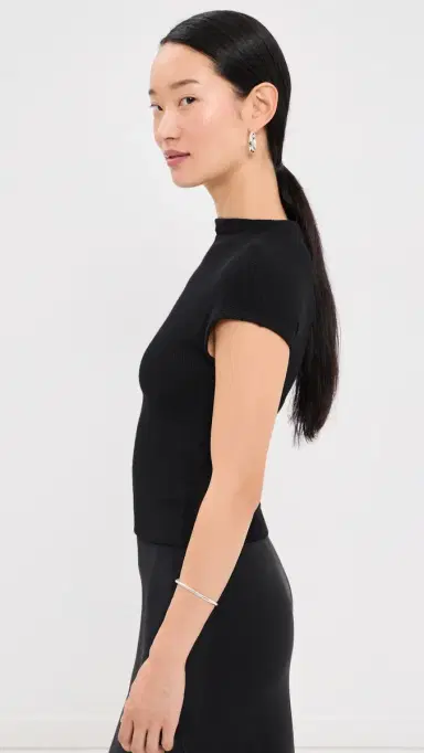 Sablyn Karlie lit Neck Tee Black | Thumbnail 4 Sablyn Karlie lit Neck Tee Black | Thumbnail 4