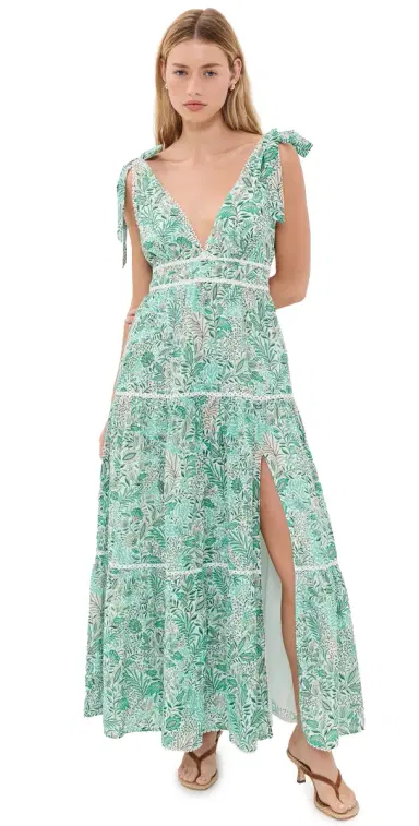 Poupette St Barth ong Perla Dress Green Palmarosa | Thumbnail 1 Poupette St Barth ong Perla Dress Green Palmarosa | Thumbnail 1