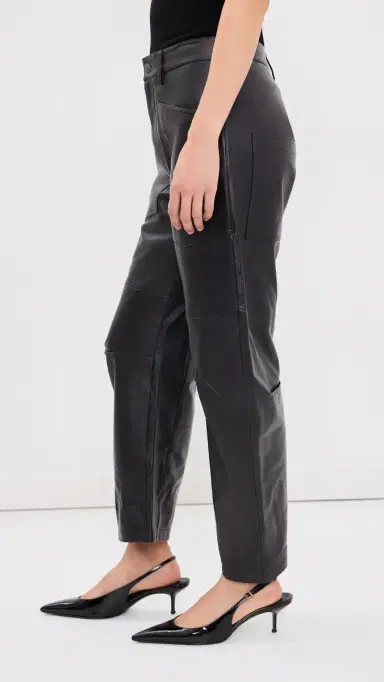 Nili Lotan Shon Leather Barrel Pants Midnight | Thumbnail 5 Nili Lotan Shon Leather Barrel Pants Midnight | Thumbnail 5