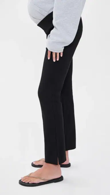 Favorite Daughter The Maternity Favorite Cigarette Pants Black | Thumbnail 4 Favorite Daughter The Maternity Favorite Cigarette Pants Black | Thumbnail 4