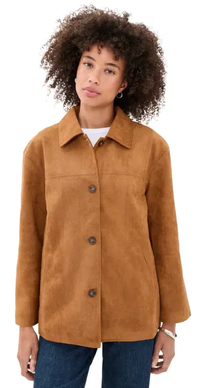 o.p.t o. p.t Vrinda Faux Suede Jacket | Thumbnail 1 o.p.t o. p.t Vrinda Faux Suede Jacket | Thumbnail 1