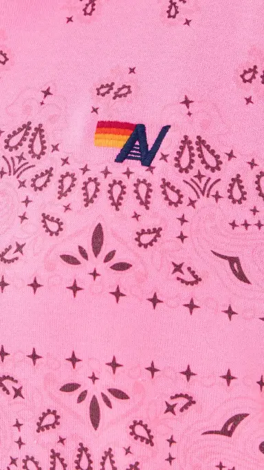 Aviator Nation Relaxed Bandana Pullover Hoodie Neon Pink | Thumbnail 6 Aviator Nation Relaxed Bandana Pullover Hoodie Neon Pink | Thumbnail 6