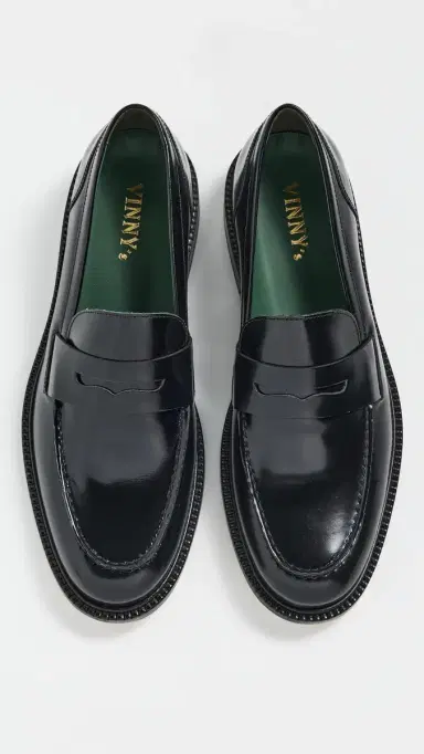 Vinny's Townee Penny Loafers Black Polido Leather | Thumbnail 2 Vinny's Townee Penny Loafers Black Polido Leather | Thumbnail 2