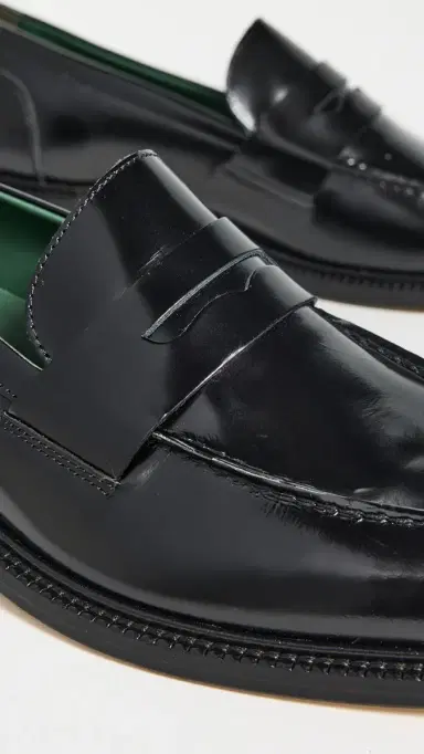 Vinny's Townee Penny Loafers Black Polido Leather | Thumbnail 5 Vinny's Townee Penny Loafers Black Polido Leather | Thumbnail 5