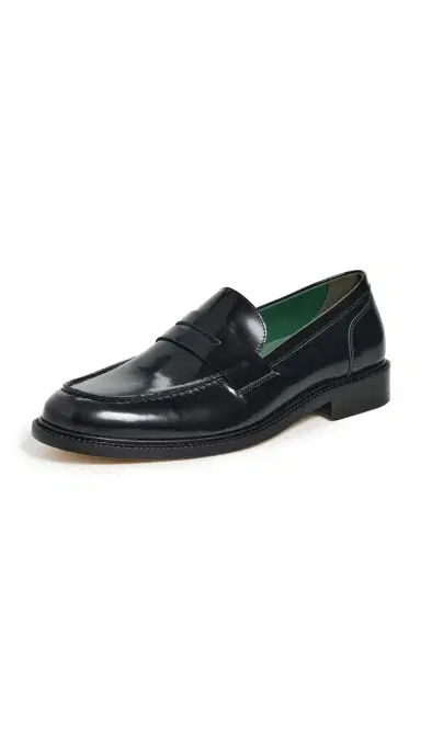 Vinny's Townee Penny Loafers Black Polido Leather | Thumbnail 6 Vinny's Townee Penny Loafers Black Polido Leather | Thumbnail 6