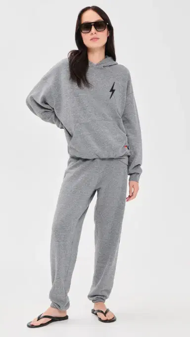 Aviator Nation Bolt titch Sweatpants Heather Grey/Black | Thumbnail 5 Aviator Nation Bolt titch Sweatpants Heather Grey/Black | Thumbnail 5