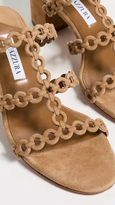 Aquazzura Infinity Chain Suede Mules 50mm Camel | Thumbnail 6 Aquazzura Infinity Chain Suede Mules 50mm Camel | Thumbnail 6