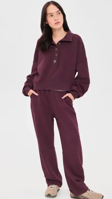Velvet Karen weatpants Dark Plum | Thumbnail 5 Velvet Karen weatpants Dark Plum | Thumbnail 5