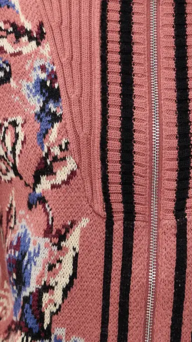 FARM Rio Floral Beauty Tapestry Knit Cardigan Floral Tapestry Blush Pink | Thumbnail 6 FARM Rio Floral Beauty Tapestry Knit Cardigan Floral Tapestry Blush Pink | Thumbnail 6