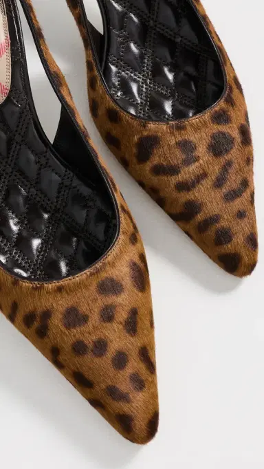Burberry Fur Dame Slingback Kitten Heels 55 Leopard/Black | Thumbnail 6 Burberry Fur Dame Slingback Kitten Heels 55 Leopard/Black | Thumbnail 6